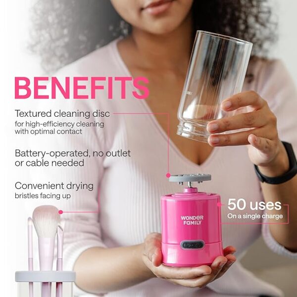 Limited Time Deal 2-in-1 Electric Makeup Brush Cleaner Machine - Image 4
